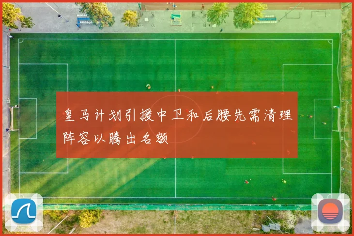 皇马计划引援中卫和后腰先需清理阵容以腾出名额